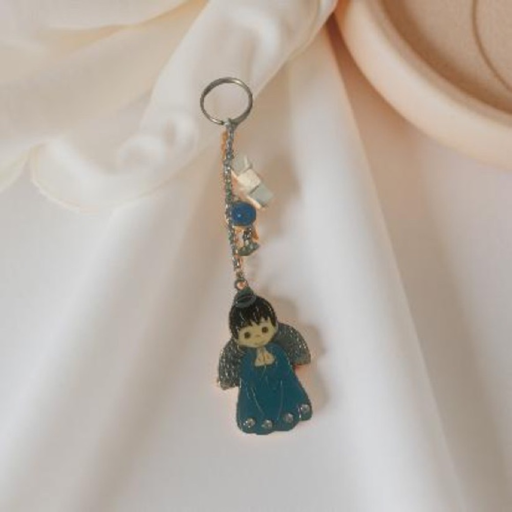 Precious Moments Blue Angel Keychain